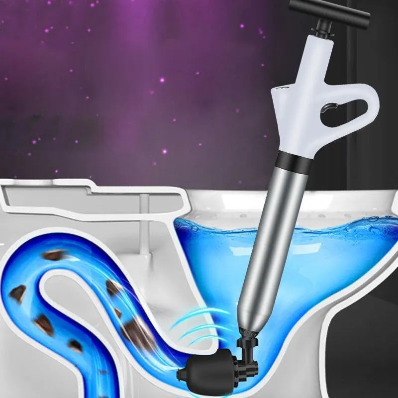 Plunger Toilet - Pnömatik Tuvalet Tıkanıklık Açıcı, Paslanmaz Çelik,