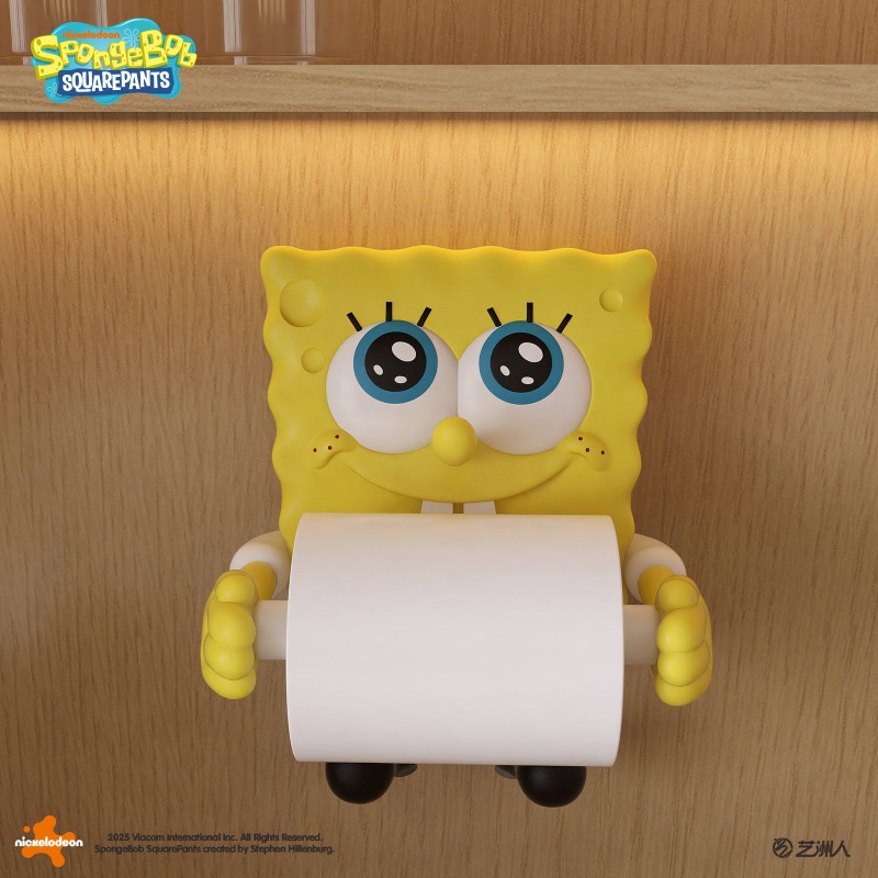 Home Edit Bathroom Storage - Şirin Sünger Bob Tuvalet Kağıdı Tutacağı,