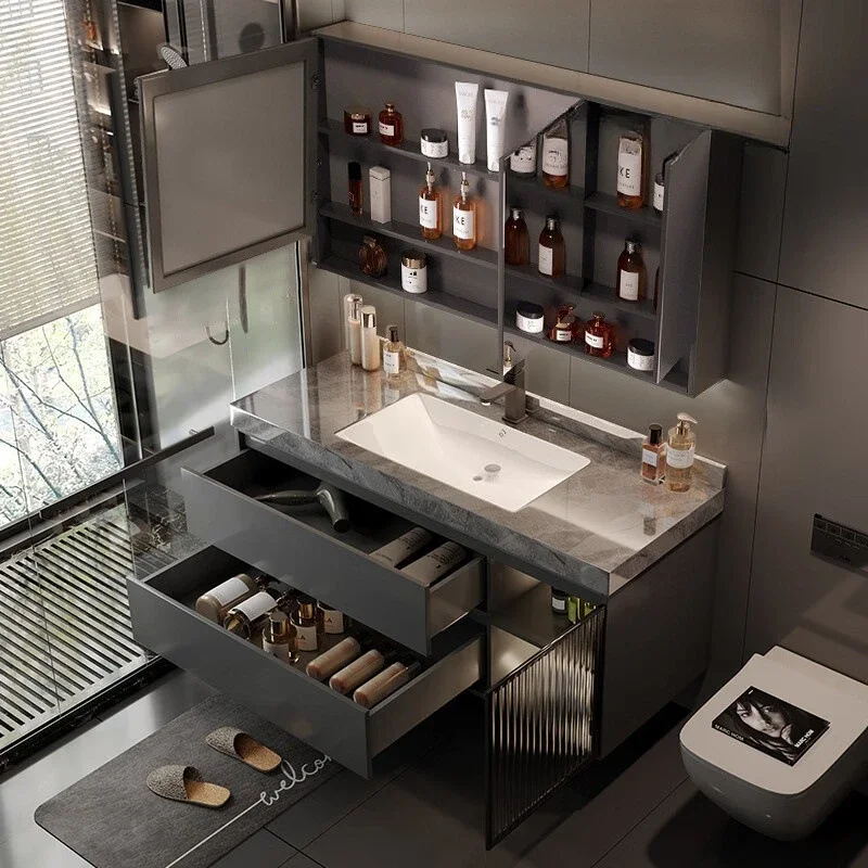 Lüks Banyo Dolabı, Seramik Lav - Home Bathroom Vanity Combo incelemesi ve fiyatı
