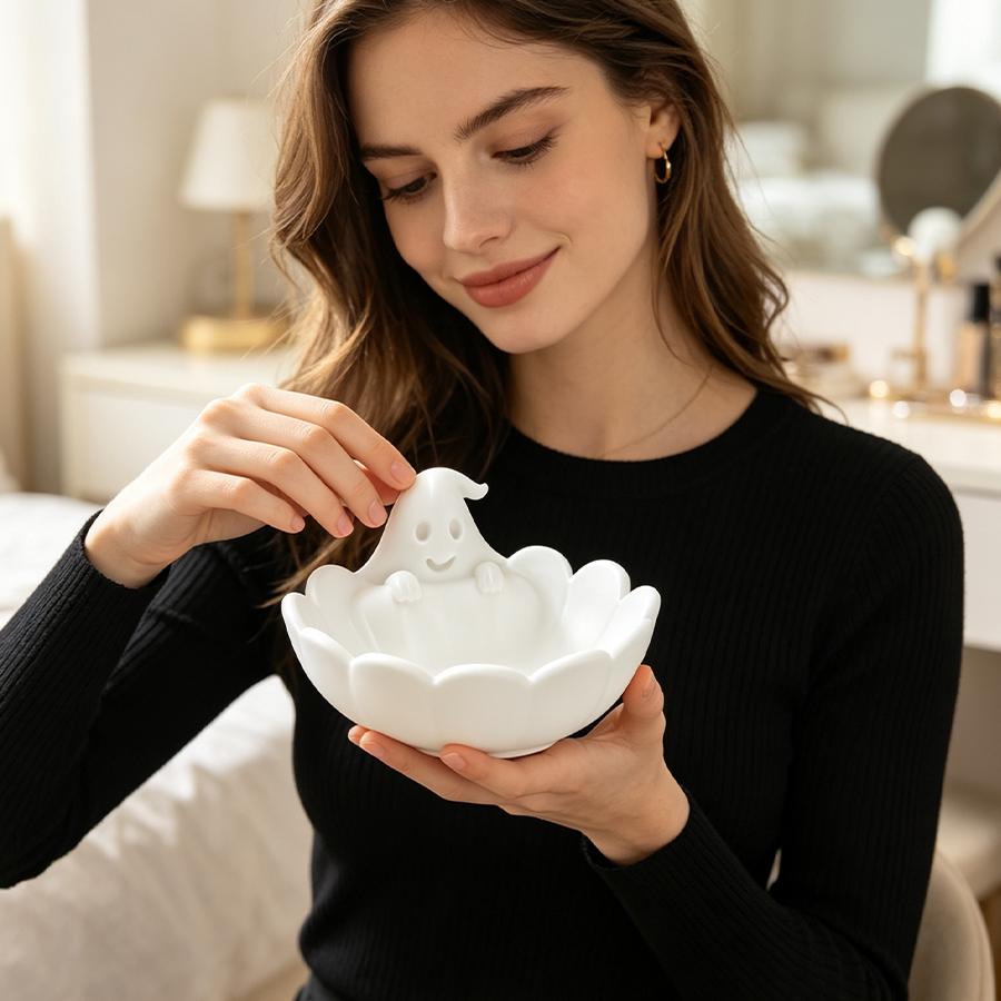 Mat Beyaz 3D Sevimli Hayalet Ş - Home Essentials Bathroom Storage incelemesi ve fiyatı